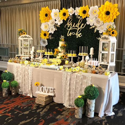 sunflower wedding shower decorations|sunflower themed bridal shower decorations.